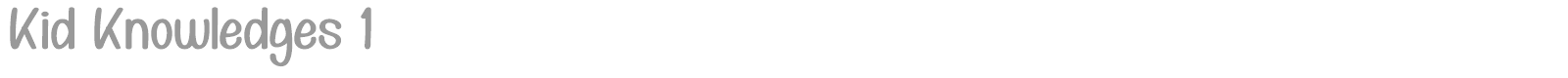 Kids Knowledge font preview
